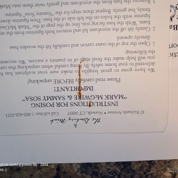 Baseball Player Figurine The Danbury mint collection Mark McGwire and Sammy .New - Picture 6 of 7